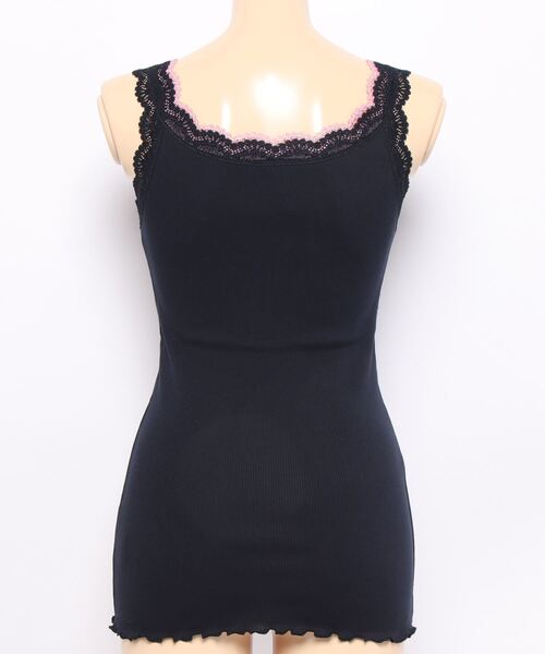 Q（キュー）の「バイカラーテレコタンク（タンクトップ・レディース・ライトグレー/ネイビー/エメラルド/ブルー/ベージュ/チャコールグレー・MEDIUM）」の8枚目の写真