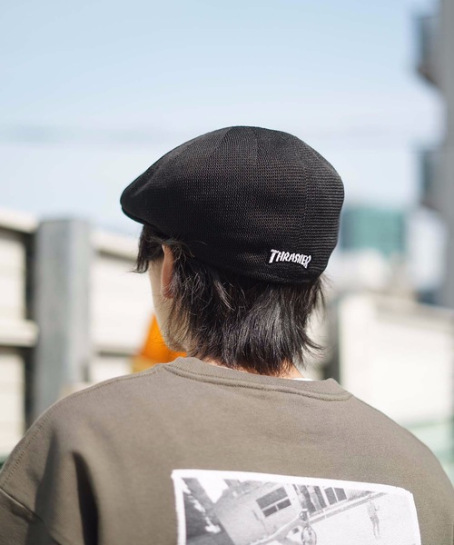 THRASHER(スラッシャー)の「MAG LOGO HUNTING CAP/スラッシャーハンチング帽子(ハンチング/ベレー帽・メンズ・ブラック/グリーン・FREE)」の5枚目の写真