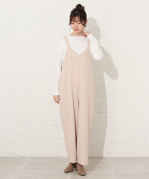 Cutie Blonde（キューティーブロンド）の「◆【S-L/2点セット】オールインワンセット（サロペット/オーバーオール・レディース・ベージュ/カーキ/ブラック・01/02/03）」の10枚目の写真