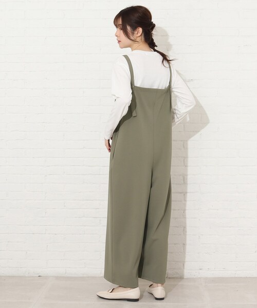 Cutie Blonde（キューティーブロンド）の「◆【S-L/2点セット】オールインワンセット（サロペット/オーバーオール・レディース・ベージュ/カーキ/ブラック・01/02/03）」の20枚目の写真