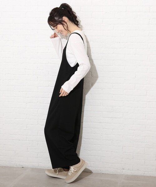 Cutie Blonde（キューティーブロンド）の「◆【S-L/2点セット】オールインワンセット（サロペット/オーバーオール・レディース・ベージュ/カーキ/ブラック・01/02/03）」の21枚目の写真