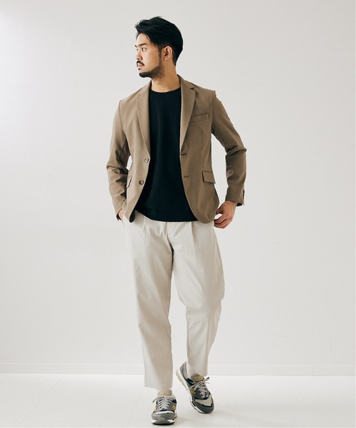 417 EDIFICE(フォーワンセブンエディフィス)の「ドゥースリネンストレッチワイドパンツ(スラックス・メンズ・ホワイト/ブラック/グレー/ブラウン/サックスブルー・SMALL/MEDIUM/LARGE)」の6枚目の写真