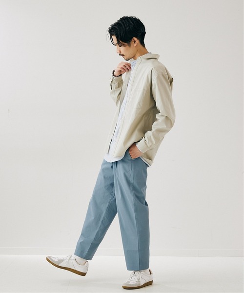 417 EDIFICE(フォーワンセブンエディフィス)の「ドゥースリネンストレッチワイドパンツ(スラックス・メンズ・ホワイト/ブラック/グレー/ブラウン/サックスブルー・SMALL/MEDIUM/LARGE)」の22枚目の写真