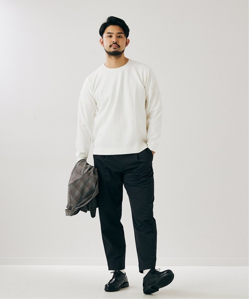 417 EDIFICE(フォーワンセブンエディフィス)の「ドゥースリネンストレッチワイドパンツ(スラックス・メンズ・ホワイト/ブラック/グレー/ブラウン/サックスブルー・SMALL/MEDIUM/LARGE)」の9枚目の写真