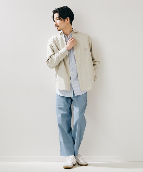 417 EDIFICE(フォーワンセブンエディフィス)の「ドゥースリネンストレッチワイドパンツ(スラックス・メンズ・ホワイト/ブラック/グレー/ブラウン/サックスブルー・SMALL/MEDIUM/LARGE)」の19枚目の写真