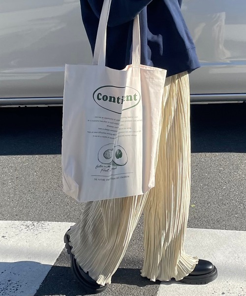 AS KNOW AS plus（アズノゥアズプラス）の「●チョイスｍｅエコトート（トートバッグ・レディース・ホワイト系その他/ホワイト系その他2/グリーン/ピンク/ピンク系その他/グリーン系その他/オレンジ/オフホワイト・FREE）」の3枚目の写真