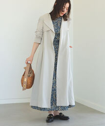 BEAMS HEART / ノーカラートレンチコート