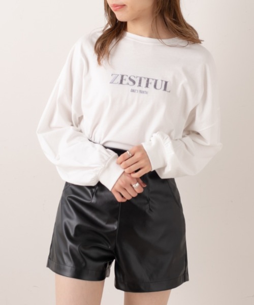 OLIVE des OLIVE（オリーブデオリーブ）の「刺繍ロゴビッグTシャツ（Tシャツ/カットソー・レディース・ライトグレー/オフホワイト/ピンク/ラベンダー/スミクロ・FREE）」の15枚目の写真