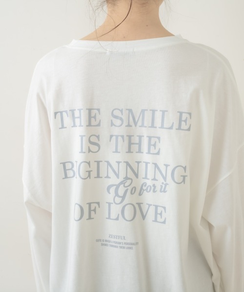 OLIVE des OLIVE（オリーブデオリーブ）の「刺繍ロゴビッグTシャツ（Tシャツ/カットソー・レディース・ライトグレー/オフホワイト/ピンク/ラベンダー/スミクロ・FREE）」の8枚目の写真