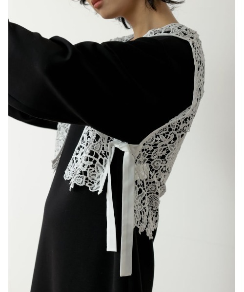 Re:EDIT（リエディ）の「フラワースカラップレースベスト（ベスト・レディース・ホワイト/ブラック・MEDIUM）」の9枚目の写真