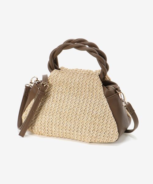 le.coeur blanc（ルクールブラン）の「ツイストハンドル2WAYトート（ショルダーバッグ・レディース・アイボリー・FREE）」の2枚目の写真