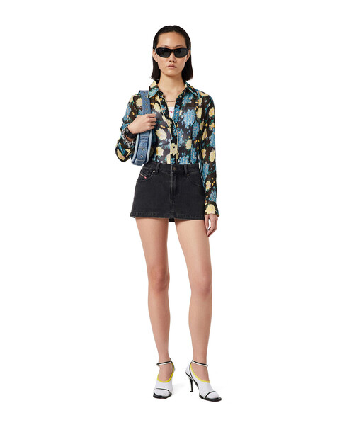 DIESEL（ディーゼル）の「レディース 長袖シャツ ウエスタン フラワープリント（シャツ/ブラウス・レディース・ブラック系その他/イエロー系その他・MEDIUM/X-LARGE/SMALL/LARGE）」の9枚目の写真