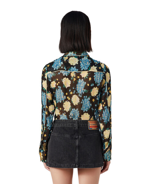 DIESEL（ディーゼル）の「レディース 長袖シャツ ウエスタン フラワープリント（シャツ/ブラウス・レディース・ブラック系その他/イエロー系その他・MEDIUM/X-LARGE/SMALL/LARGE）」の20枚目の写真