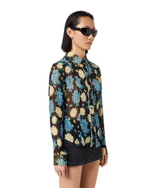 DIESEL（ディーゼル）の「レディース 長袖シャツ ウエスタン フラワープリント（シャツ/ブラウス・レディース・ブラック系その他/イエロー系その他・MEDIUM/X-LARGE/SMALL/LARGE）」の21枚目の写真