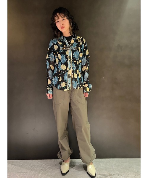 DIESEL（ディーゼル）の「レディース 長袖シャツ ウエスタン フラワープリント（シャツ/ブラウス・レディース・ブラック系その他/イエロー系その他・MEDIUM/X-LARGE/SMALL/LARGE）」の16枚目の写真