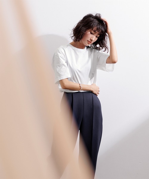 UR'S（ユアーズ）の「オーバーサイズTシャツ（Tシャツ/カットソー・レディース・ホワイト/ブラック/ネイビー/チャコール・S/M/L）」の10枚目の写真