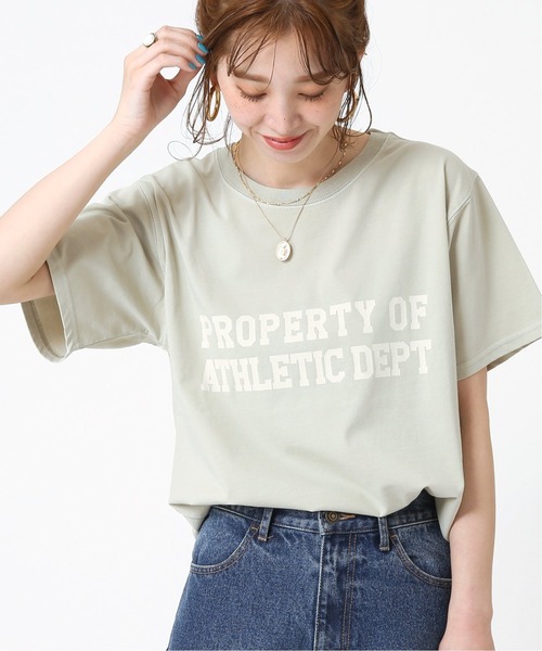 ピグメント2段ロゴTシャツ◆