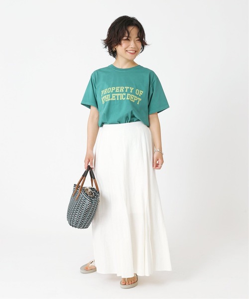ピグメント2段ロゴTシャツ◆