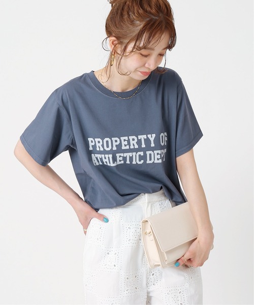 ピグメント2段ロゴTシャツ◆