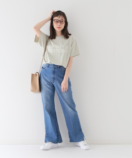 ピグメント2段ロゴTシャツ◆