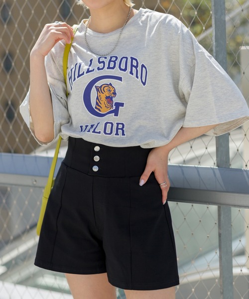 SpRay（スプレイ）の「トラカレッジプリントＴシャツ（Tシャツ/カットソー・レディース・ブラック/オフホワイト/ブルー/グリーン/オートミール・FREE）」の20枚目の写真