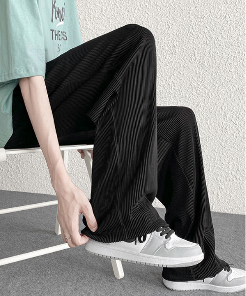 neos(ネオス)の「【neos -addictive design-】ルーズシルエット プリーツ ワイド イージー パンツ(その他パンツ・メンズ・ホワイト/チャコールグレー/ブラック/ブルー・MEDIUM/LARGE/X-LARGE)」の2枚目の写真