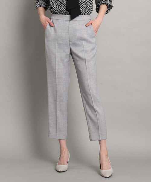COUP DE CHANCE（クードシャンス）の「◆【洗える/通勤/セットアップ/日本製】リネンライクストレッチ クロップドパンツ（スーツパンツ・レディース・ナチュラル/ネイビー/チャコールグレー/ホワイト/グレー・38/36/34/40）」の4枚目の写真