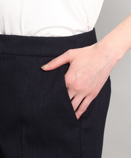 COUP DE CHANCE（クードシャンス）の「◆【洗える/通勤/セットアップ/日本製】リネンライクストレッチ クロップドパンツ（スーツパンツ・レディース・ナチュラル/ネイビー/チャコールグレー/ホワイト/グレー・38/36/34/40）」の9枚目の写真