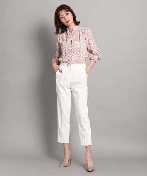 COUP DE CHANCE（クードシャンス）の「◆【洗える/通勤/セットアップ/日本製】リネンライクストレッチ クロップドパンツ（スーツパンツ・レディース・ナチュラル/ネイビー/チャコールグレー/ホワイト/グレー・38/36/34/40）」の17枚目の写真