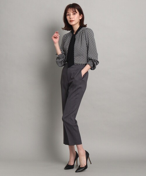 COUP DE CHANCE（クードシャンス）の「◆【洗える/通勤/セットアップ/日本製】リネンライクストレッチ クロップドパンツ（スーツパンツ・レディース・ナチュラル/ネイビー/チャコールグレー/ホワイト/グレー・38/36/34/40）」の19枚目の写真