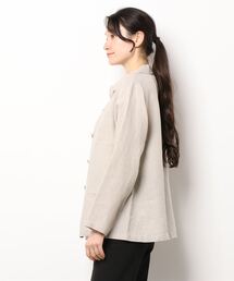 アニエスベー　CHEMISE リネンブラウス　シャツ　リネン100% ベージュ agnes b.（アニエスベー）の「UAF9 CHEMISE リネンブラウス
