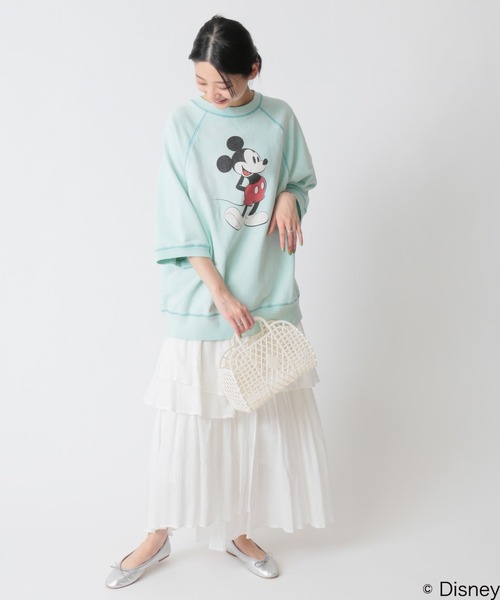 U by SPICK&SPAN(ユーバイスピックアンドスパン)の「【SCREEN STARS / スクリーンスターズ】 裏毛 ハーフスリーブ Tee/MICKEY(Tシャツ/カットソー・レディース・サックスブルー/アイボリー・FREE)」の15枚目の写真