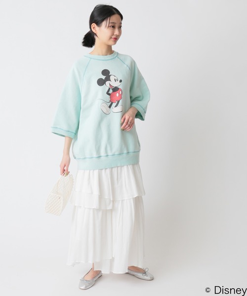 U by SPICK&SPAN(ユーバイスピックアンドスパン)の「【SCREEN STARS / スクリーンスターズ】 裏毛 ハーフスリーブ Tee/MICKEY(Tシャツ/カットソー・レディース・サックスブルー/アイボリー・FREE)」の8枚目の写真