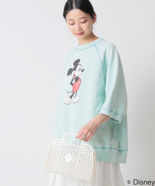 U by SPICK&SPAN(ユーバイスピックアンドスパン)の「【SCREEN STARS / スクリーンスターズ】 裏毛 ハーフスリーブ Tee/MICKEY(Tシャツ/カットソー・レディース・サックスブルー/アイボリー・FREE)」の10枚目の写真