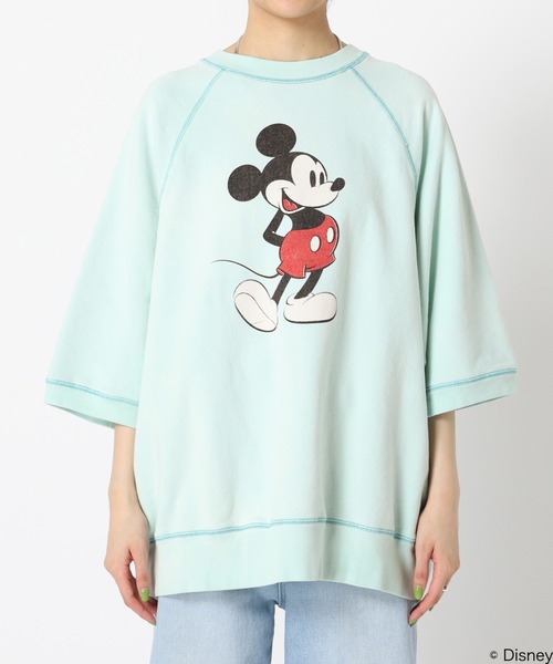 U by SPICK&SPAN(ユーバイスピックアンドスパン)の「【SCREEN STARS / スクリーンスターズ】 裏毛 ハーフスリーブ Tee/MICKEY(Tシャツ/カットソー・レディース・サックスブルー/アイボリー・FREE)」の3枚目の写真