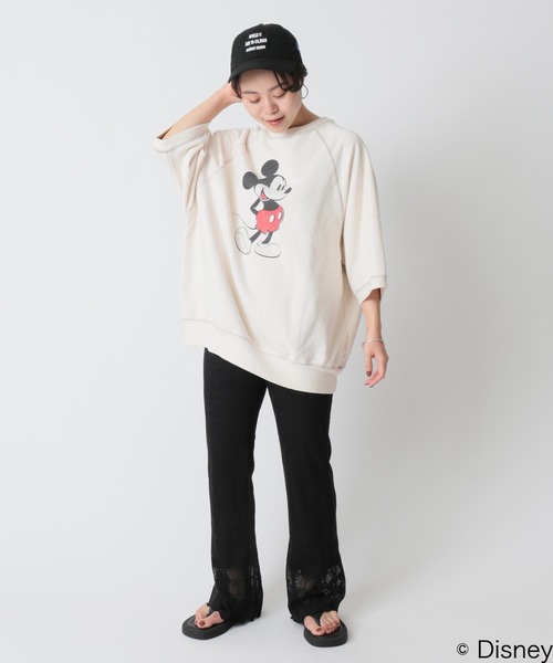U by SPICK&SPAN(ユーバイスピックアンドスパン)の「【SCREEN STARS / スクリーンスターズ】 裏毛 ハーフスリーブ Tee/MICKEY(Tシャツ/カットソー・レディース・サックスブルー/アイボリー・FREE)」の21枚目の写真