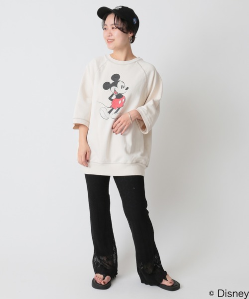 U by SPICK&SPAN(ユーバイスピックアンドスパン)の「【SCREEN STARS / スクリーンスターズ】 裏毛 ハーフスリーブ Tee/MICKEY(Tシャツ/カットソー・レディース・サックスブルー/アイボリー・FREE)」の18枚目の写真