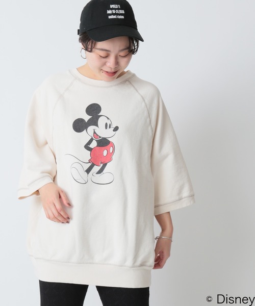 U by SPICK&SPAN(ユーバイスピックアンドスパン)の「【SCREEN STARS / スクリーンスターズ】 裏毛 ハーフスリーブ Tee/MICKEY(Tシャツ/カットソー・レディース・サックスブルー/アイボリー・FREE)」の5枚目の写真