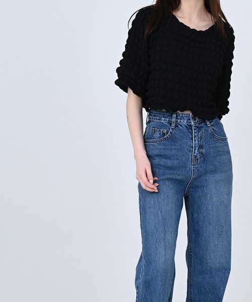 セール エンボスショート丈ブラウス シャツ ブラウス Me Em Select ミームセレクト のファッション通販 Zozotown
