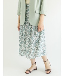 Te chichi | ボタニカルプリントタックスカート(スカート)