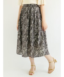 Te chichi | ボタニカルプリントタックスカート(スカート)