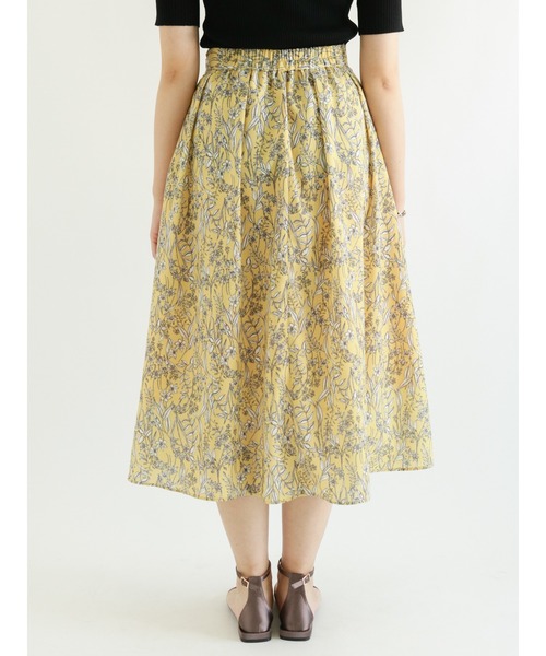 Te chichi（テチチ）の「ボタニカルプリントタックスカート（スカート・レディース・イエロー/グリーン/チャコール・SMALL/MEDIUM）」の13枚目の写真