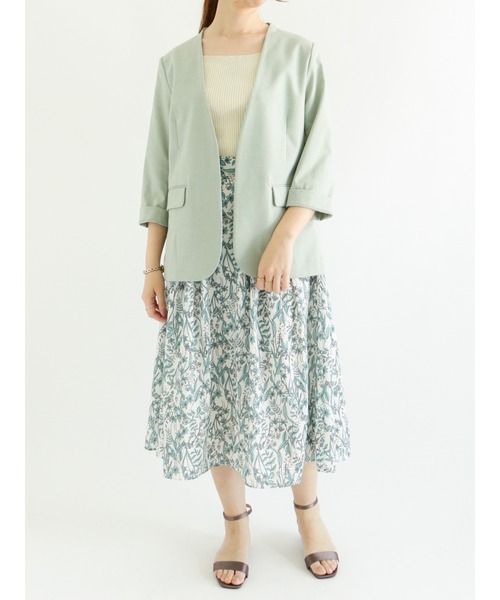 Te chichi（テチチ）の「ボタニカルプリントタックスカート（スカート・レディース・イエロー/グリーン/チャコール・SMALL/MEDIUM）」の11枚目の写真