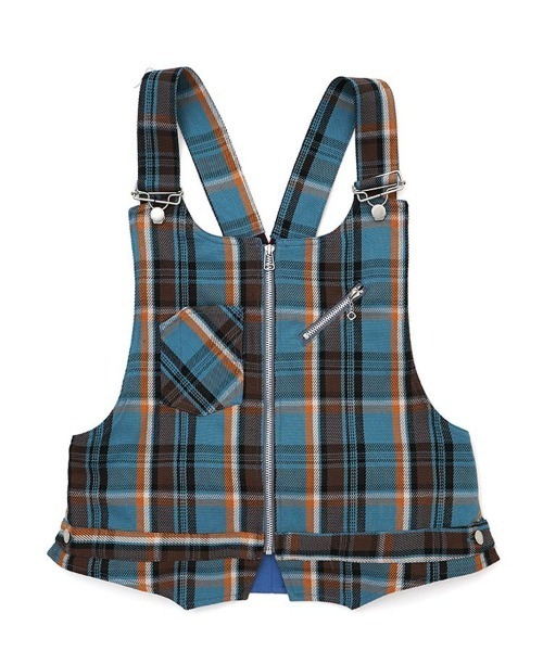 FACETASM(ファセッタズム)の「【FACETASM】CHECK VEST(ベスト・メンズ・グリーン系その他/ブルー系その他・0)」の2枚目の写真