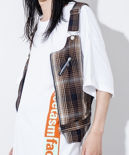 FACETASM(ファセッタズム)の「【FACETASM】CHECK VEST(ベスト・メンズ・グリーン系その他/ブルー系その他・0)」の5枚目の写真