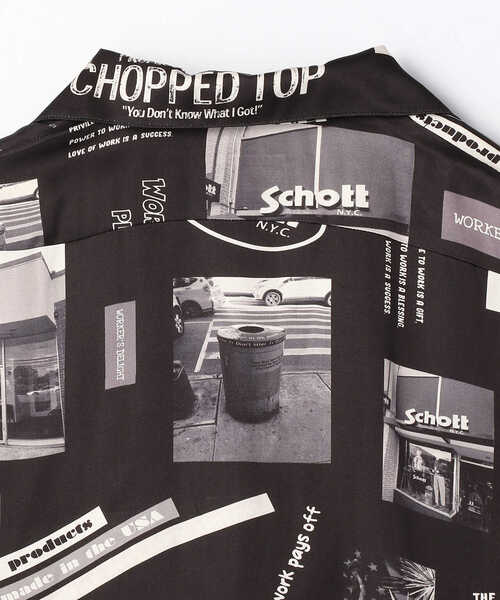 schott（ショット）の「Schott/ショット/PHOTO COLLAGE HAWAIIAN SHIRT/ショット フォトカレッジ ハワイアンシャツ（シャツ/ブラウス・メンズ・ピンク/ブラック/ホワイト・LARGE/X-LARGE/XX-LARGE/MEDIUM）」の18枚目の写真