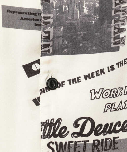 schott（ショット）の「Schott/ショット/PHOTO COLLAGE HAWAIIAN SHIRT/ショット フォトカレッジ ハワイアンシャツ（シャツ/ブラウス・メンズ・ピンク/ブラック/ホワイト・LARGE/X-LARGE/XX-LARGE/MEDIUM）」の10枚目の写真