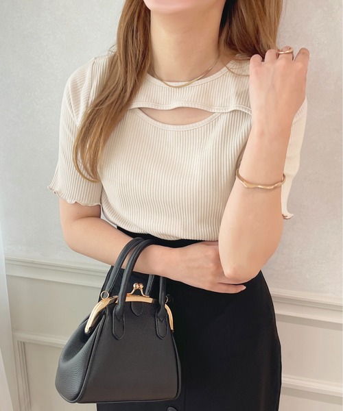 apres jour（アプレジュール）の「フロントオープントップス【ZOZOTOWN限定アイテム】（Tシャツ/カットソー・レディース・ラベンダー/アイボリー/ブラック/ライトイエロー・X-LARGE/フリー）」の7枚目の写真