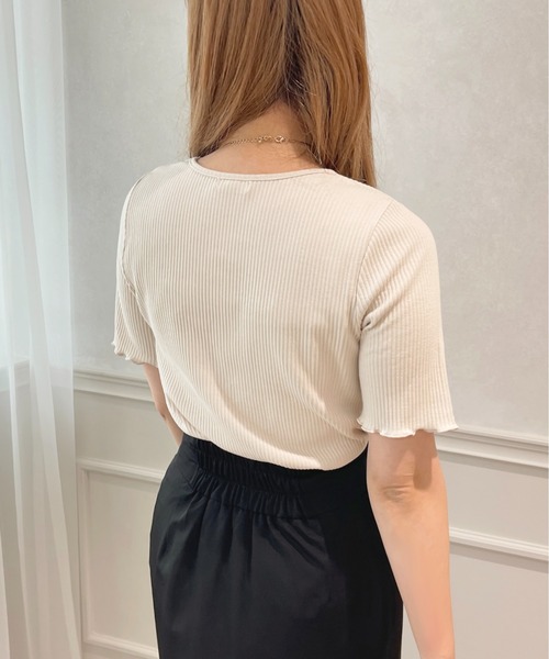 apres jour（アプレジュール）の「フロントオープントップス【ZOZOTOWN限定アイテム】（Tシャツ/カットソー・レディース・ラベンダー/アイボリー/ブラック/ライトイエロー・X-LARGE/フリー）」の10枚目の写真