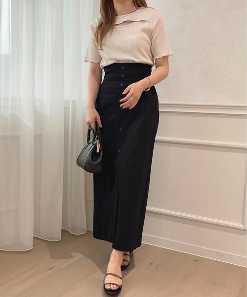 apres jour（アプレジュール）の「フロントオープントップス【ZOZOTOWN限定アイテム】（Tシャツ/カットソー・レディース・ラベンダー/アイボリー/ブラック/ライトイエロー・X-LARGE/フリー）」の11枚目の写真